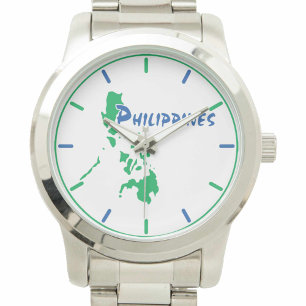 Relógio Filipinas Map Wristwatch