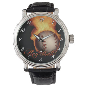 Relógio Fireball Pattern Baseball Lovers Wrist Watch 2