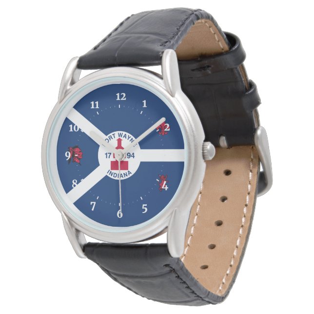 Relógio Flag Fort Wayne, Indiana (Angular)