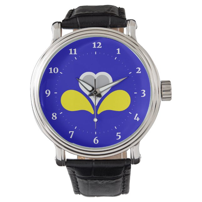 Relógio Flag of Brussels, Belgium Wristwatch (Frente)