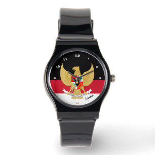 Relógio Flag Watch, emblem, Indonésia/esportes