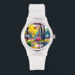 Relógio Flamingo em Pé no Lago-36547<br><div class="desc">Flamingo em Pé no Lago-36547</div>
