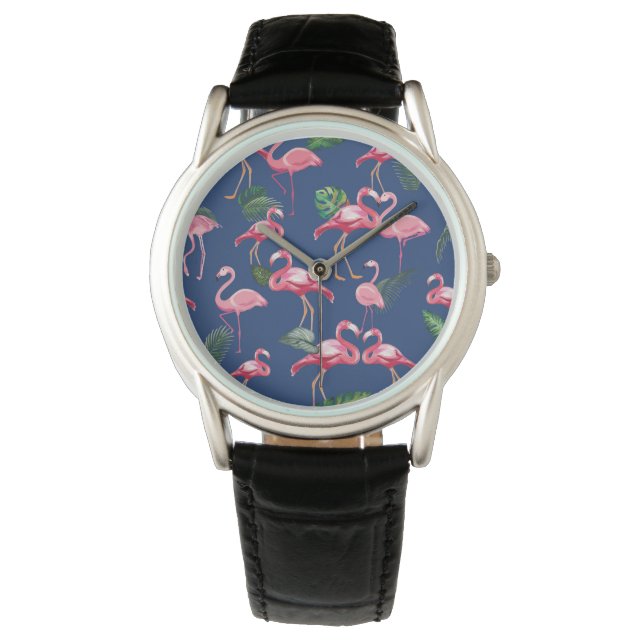 Relógio Flamingos Amam Padrão 2 (Frente)