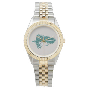 Relógio Flâmula verde de Matuka, mosca que amarra, arte d