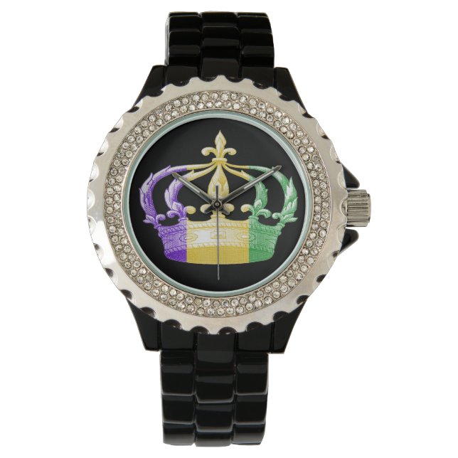 Relógio Fleur de Lis Mardi Gras Watch (Frente)