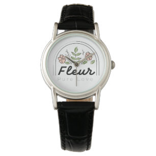 Relógio Fleur – Logotipo Floral de Amor Puro