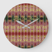 Relógio Flor Com O Texto Da Nossa Família