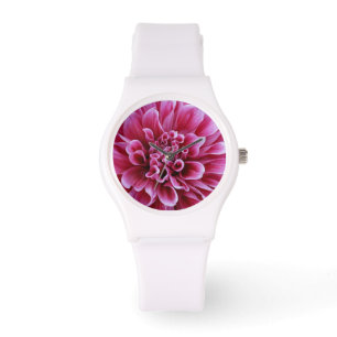Relógio Flor cor-de-rosa