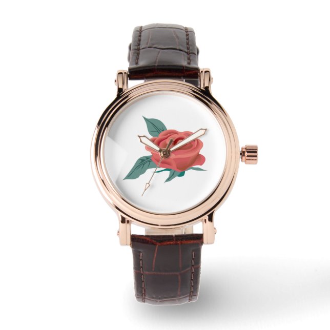 Relógio Flor de rosa (Frente)