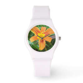 Relógio Flor Laranja