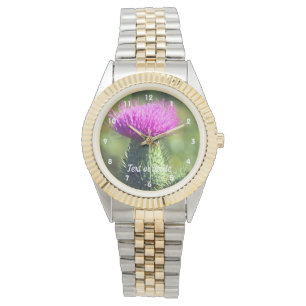 Relógio Flor Roxa Personalizada