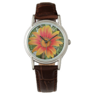 Relógio Flor solteiro laranja