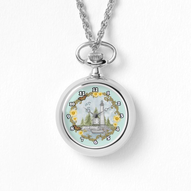 Relógio Floral Alabama Lighthouse (Frente)