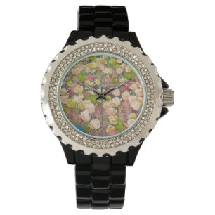 Relógio Floral Black Watch (Beleza)