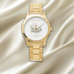 Relógio Floral Chalace Primeira Comunhão Para Ela