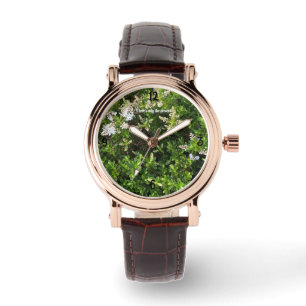Relógio Floral Faced Watch "Só há o presente"