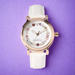 Relógio Floral Personalizado Watch