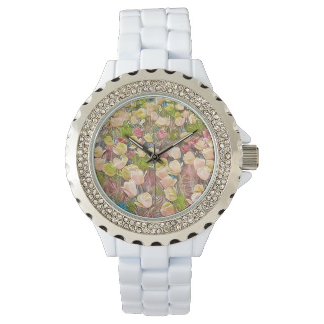Relógio Floral White Watch (Beleza) (Frente)