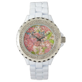 Relógio Floral White Watch w/ Beaufect