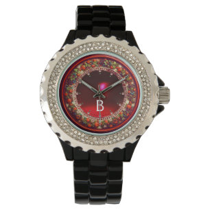 RELÓGIO FLORENTINE RED GREEN FLOREN CROWN RUBY MONOGRAMA