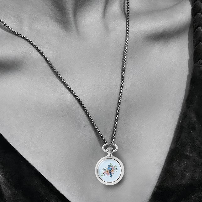 Relógio Flores de Mola Azul (Criador carregado)