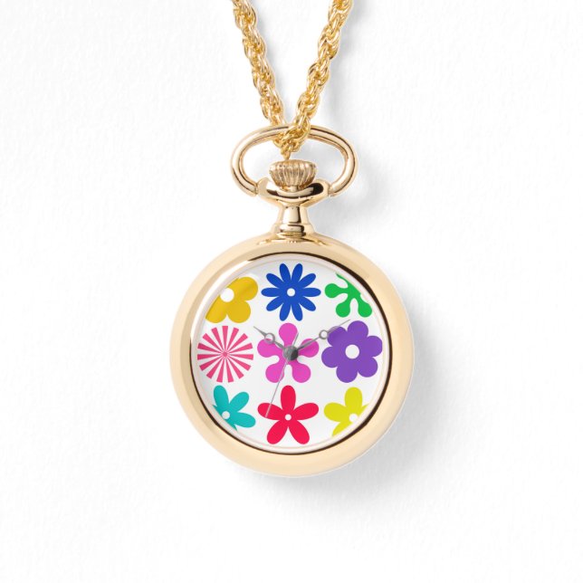 RELÓGIO FLORES DE RETRO GROOVY (Frente)