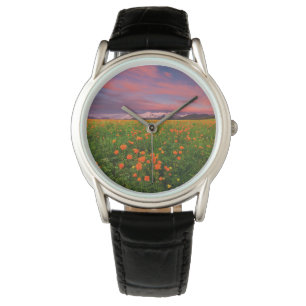 Relógio Flores   Montanhas com paisagens de flores silvest