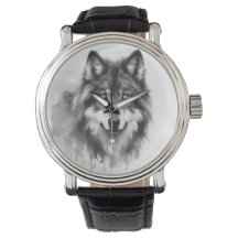 Floresta de Cinza Majestosa Wolf Stunning Watercol