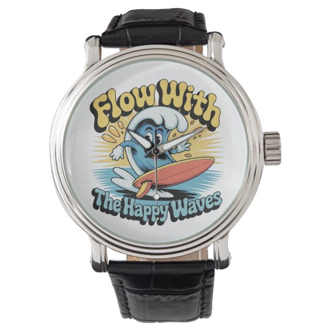 Relógio Flow With The Happy Waves Watch Face (Frente)