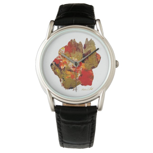 Relógio Flower collagraph art watch (Frente)