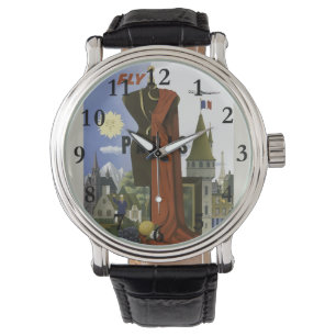 Relógio Fly Paris France Viagens vintage