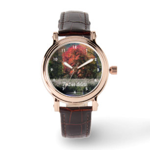 Relógio Folhagem de outono Marsh Orton Personalizado