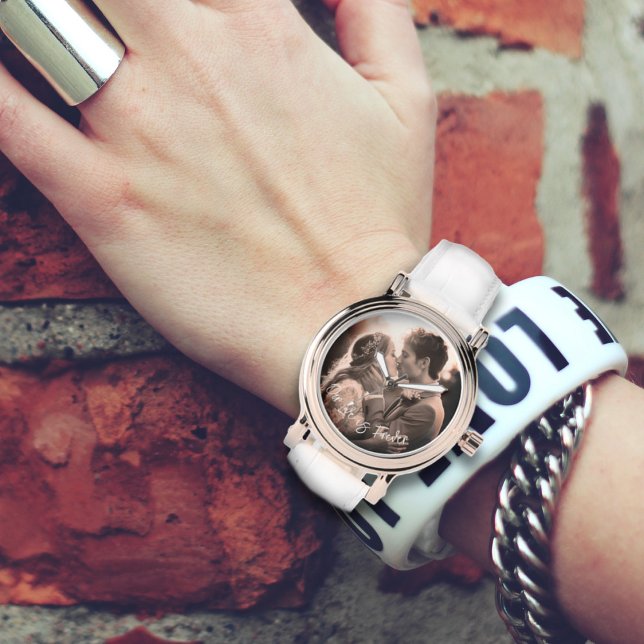 Relógio Forever Love Dizendo Modelo de Foto (Criador carregado)