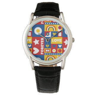 Relógio "Forever Love Pop Art Design Watch"