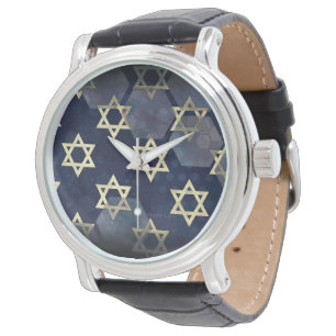 Relógio Forte vibe de Hanukkah de SlipperyJoe's estrela de