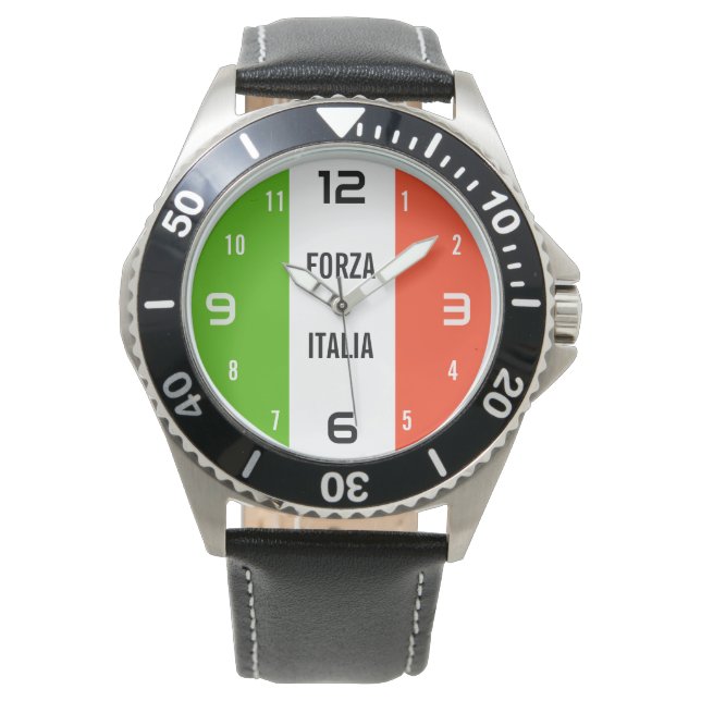 Relógio Forza Itália – Bandeira Italiana (Frente)