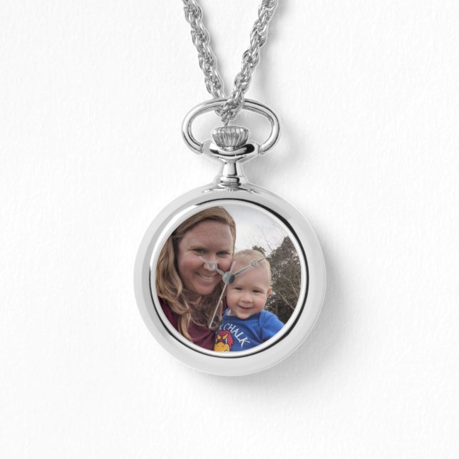 Relógio Foto de Família Personalizada (Frente)