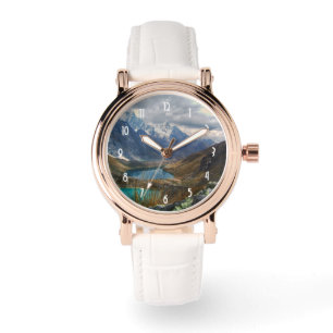 Relógio Foto de Montanhas Alpinas Cênicas