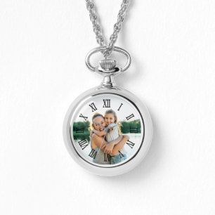 Relógio Foto de Numerais Romanos Pretos para a Mãe