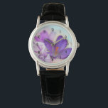 Relógio Foto de um Bonito Primavera-Crocus Roxo<br><div class="desc">Um relógio com uma fotografia adorável de um vidro de dentro de roco roxo escuro. Uma flor roxa leve está presente no fundo.</div>