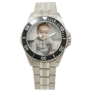 Relógio Foto leve personalizada Stainless Steel