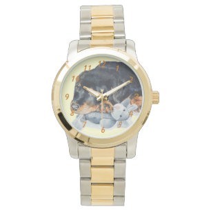 Relógio foto muito bonita do roedor de cachorrinhos