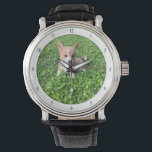 Relógio Foto Personalizada De Cão Adicionar Sua Própria Fo<br><div class="desc">Personalize com a fotografia do seu próprio cão neste relógio de estimação personalizado para um presente fofo personalizado. Um belo relógio personalizado para um dono de filhote imortalizar o seu amor pelo seu novo filhote.</div>