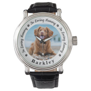 Relógio Foto Personalizada De Cão Para Memória De Pet Pers