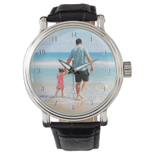 Relógio Foto personalizada - Design único - melhor PAI