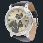 Relógio Foto personalizada do estilo Sepia<br><div class="desc">Um relógio de pulso de fotos personalizado com sua própria foto especial no estilo sepia. Você pode usar a função de personalização para experimentar diferentes filtros de fotos,  se desejar.</div>