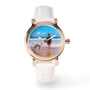 Relógio Foto Personalizada - Seu Próprio Design - Eu Amo 