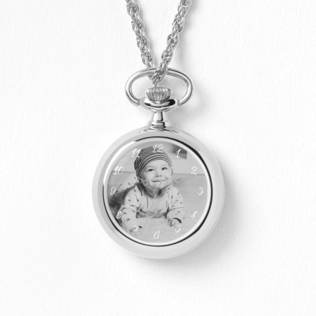 Relógio Foto personalizável clássica (Frente)