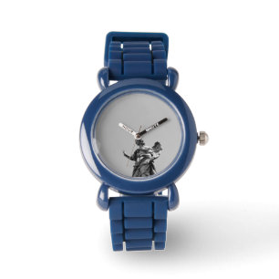 Relógio Foto simples e moderna de gaivota sobre a estátua