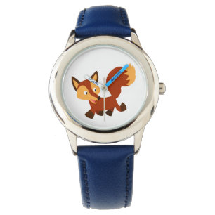 Relógio Fox Watch de cartoon feliz